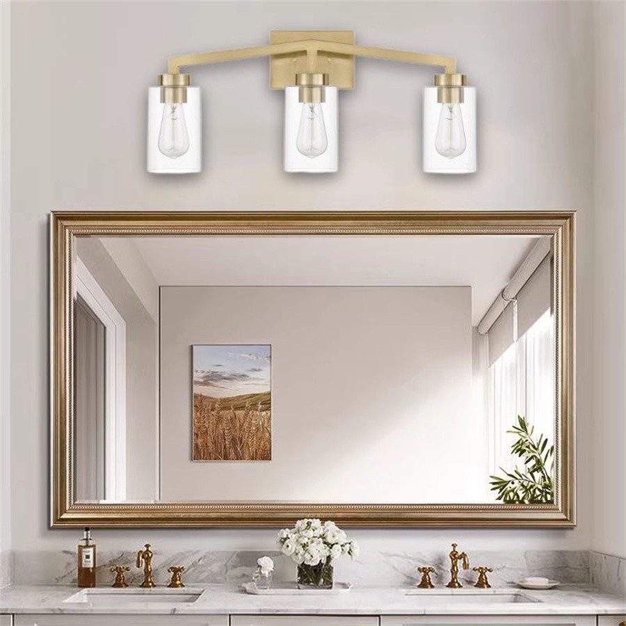 Industrial Cylindrical Brass Wall Lamp For Bathroom S114