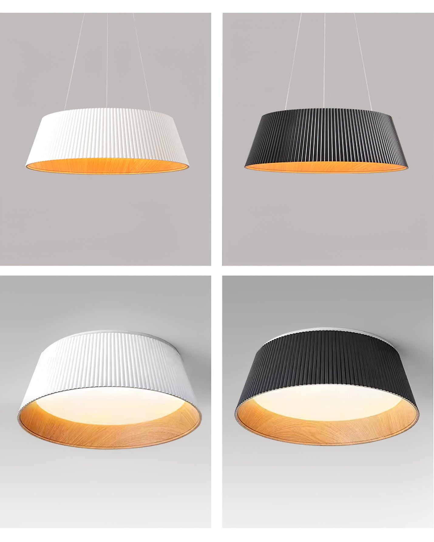 Minimalist Corrugated Lampshade Bedroom Pendant Lamp M389