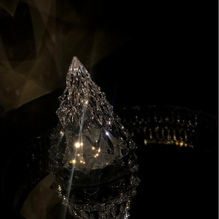 Christmas Tree Crystal Battery Table Lamp  S177
