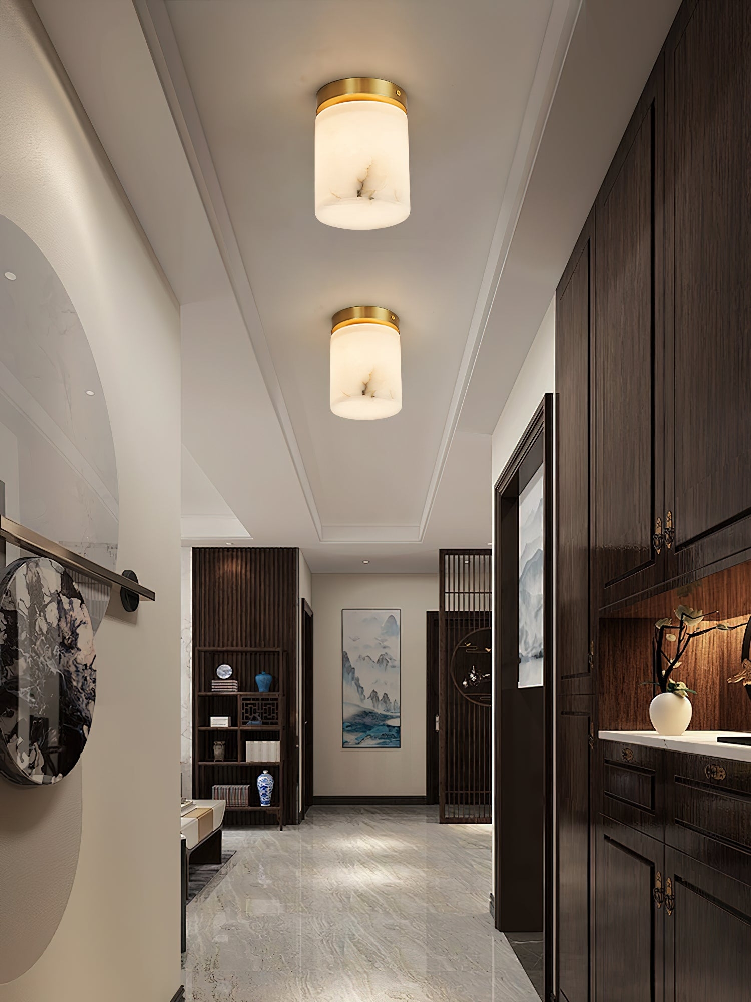 Melange Alabaster Ceiling Light D496