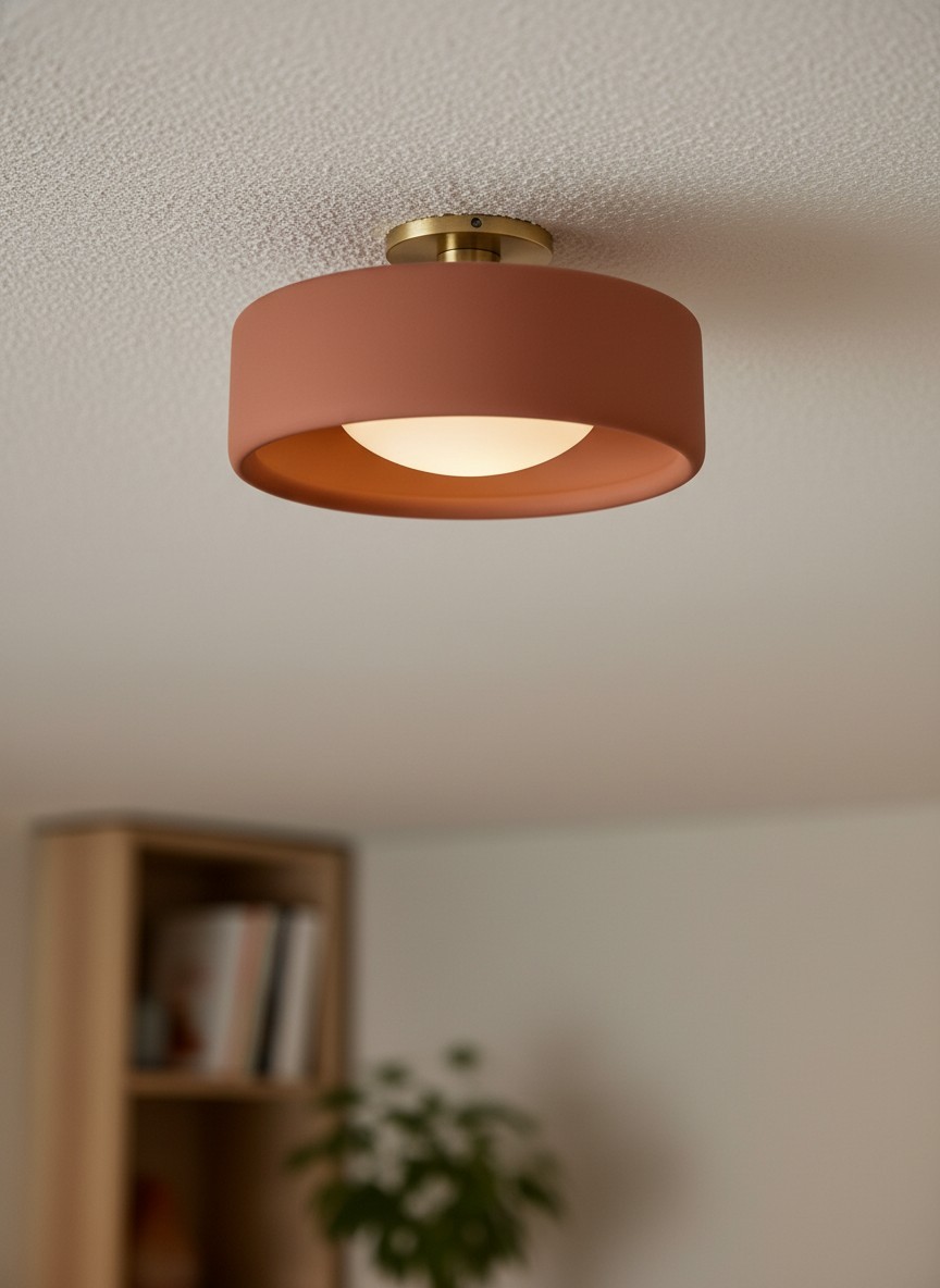 Cerova Elegant Round Porcelain Flush Mount Ceiling Light T165