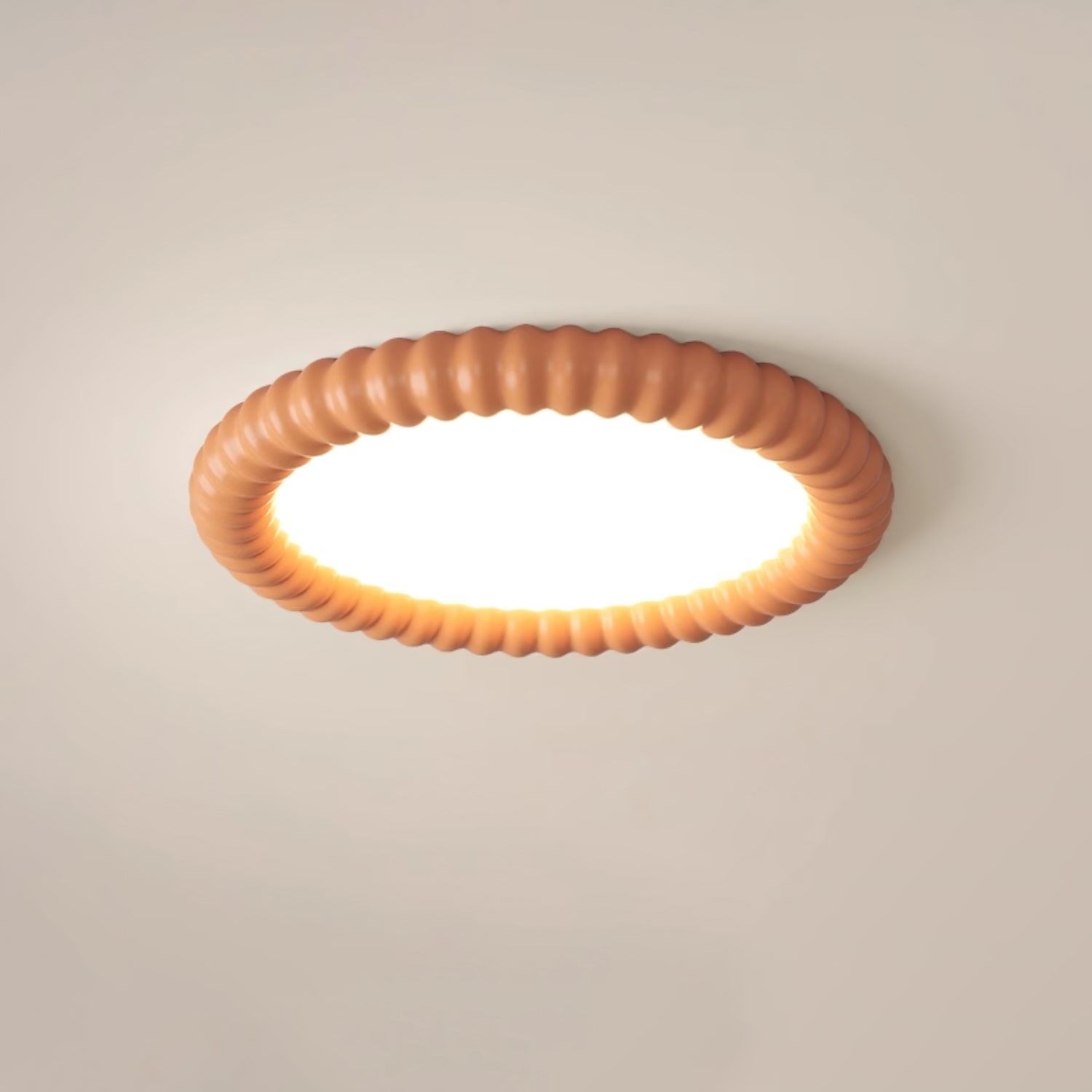 Cream Style Ripple Ring Ceiling Lamp M525