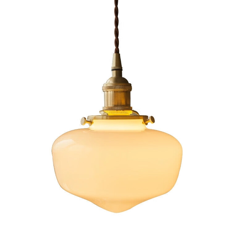 Lámpara colgante Radiant Lantern con opción de cable marrón.