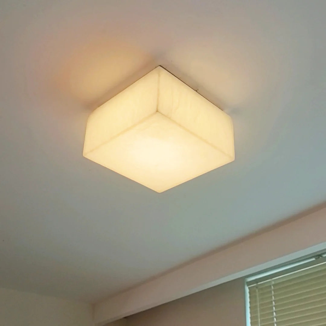 Rivage Alabaster Minimalist Ceiling Light D948