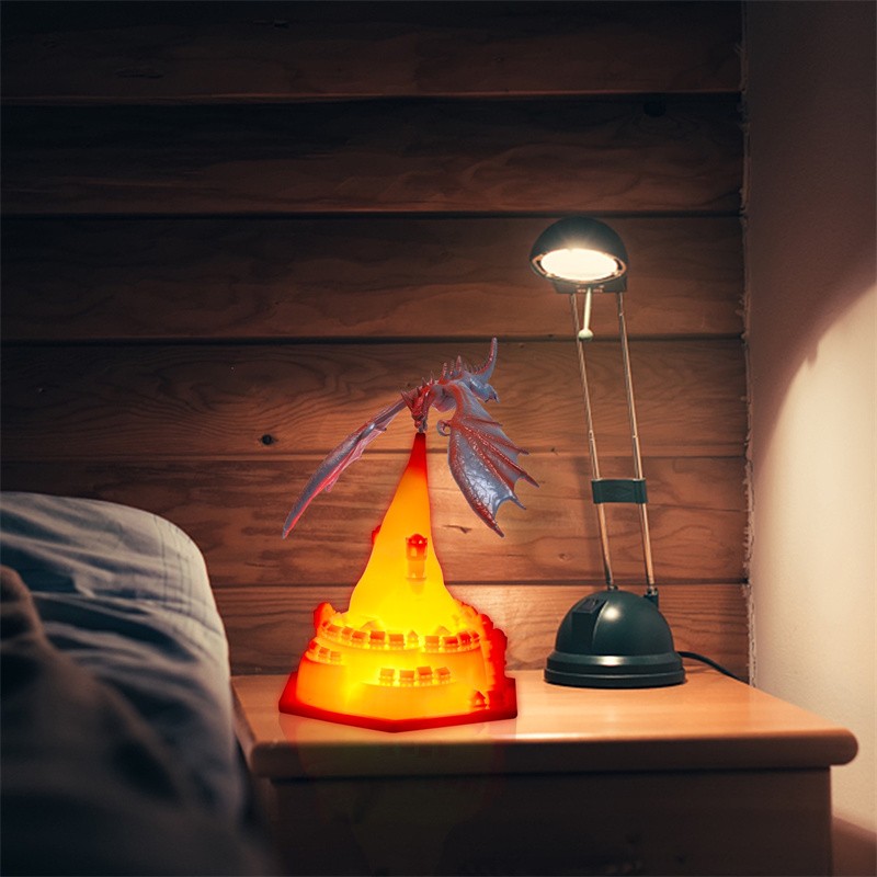 Creative 3D Printed Airplane Fire Dragon Table Lamp M99