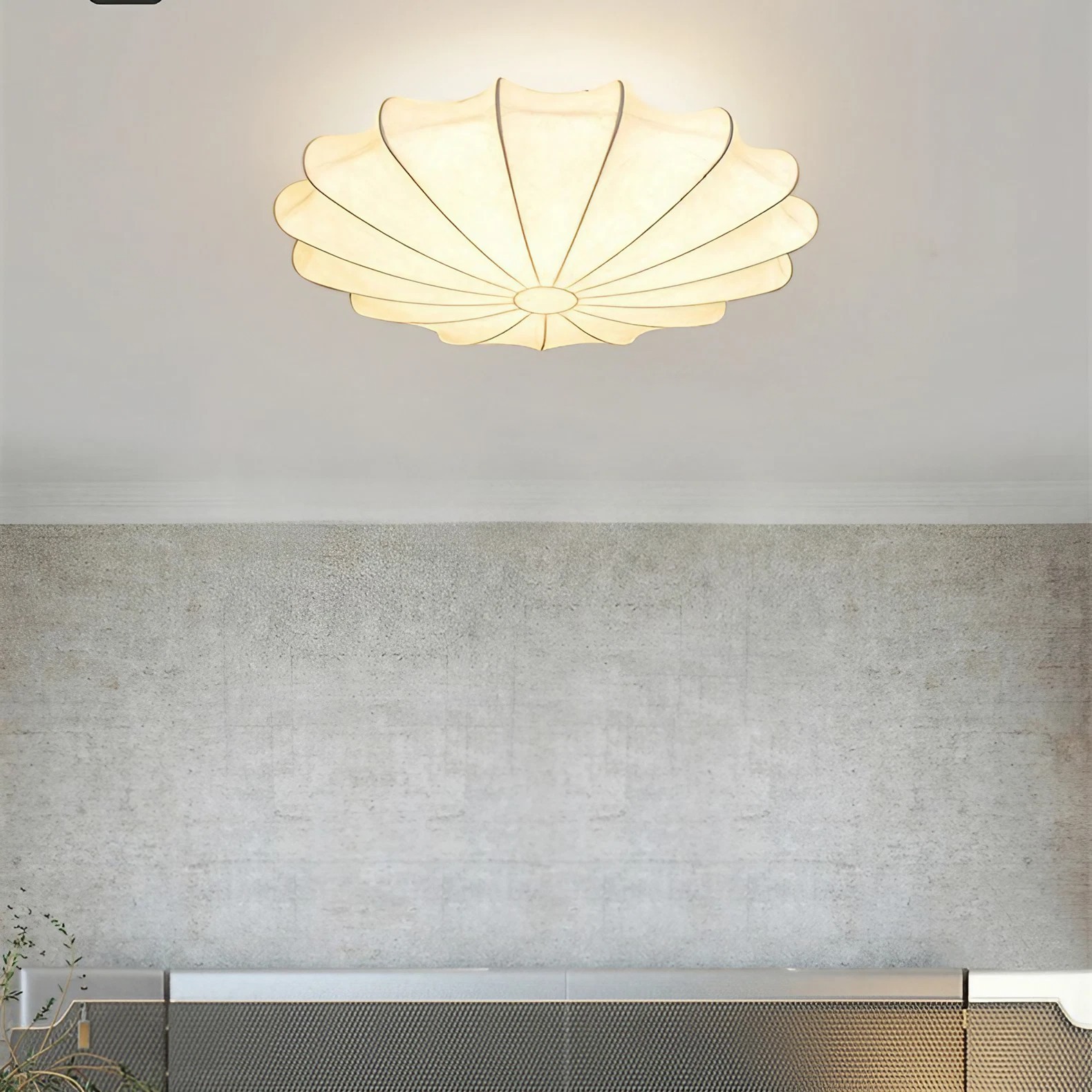 Japanese Style Wabi-Sabi Style Silk Ceiling Lamp S57