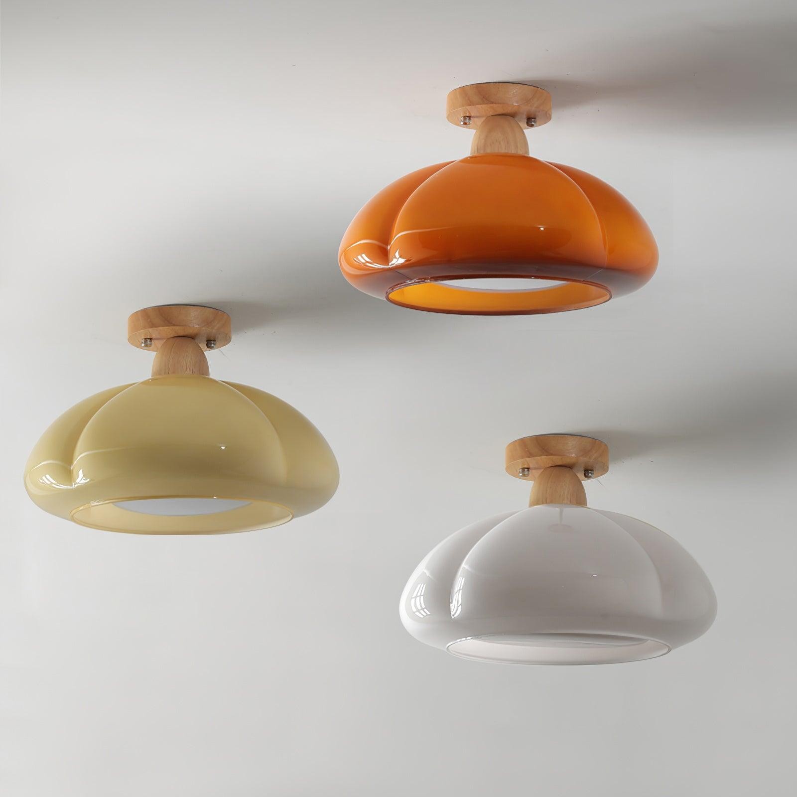 Pumpkin Glass Pendant Light For Kitchen M273
