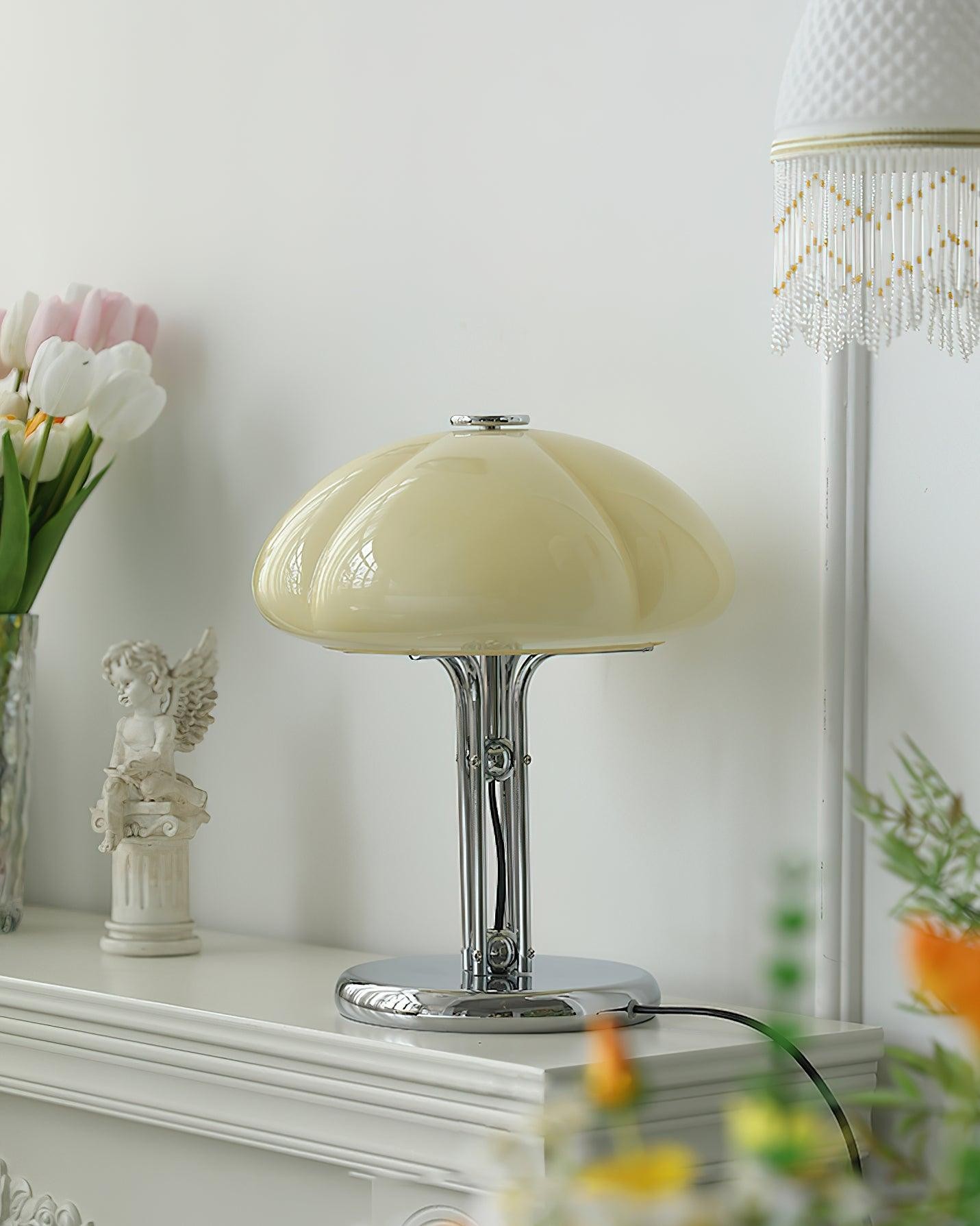 High-Grade Bedroom Bedside Mushroom Glass Table Lamp M277