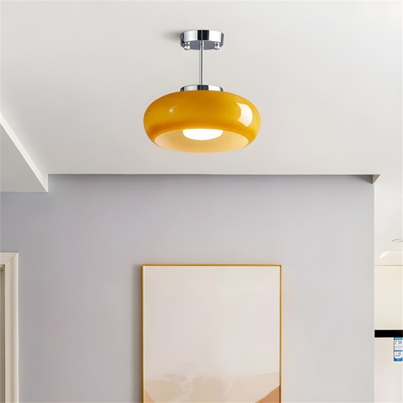 Art Deco Bauhaus Glass Disc Ceiling Light S152