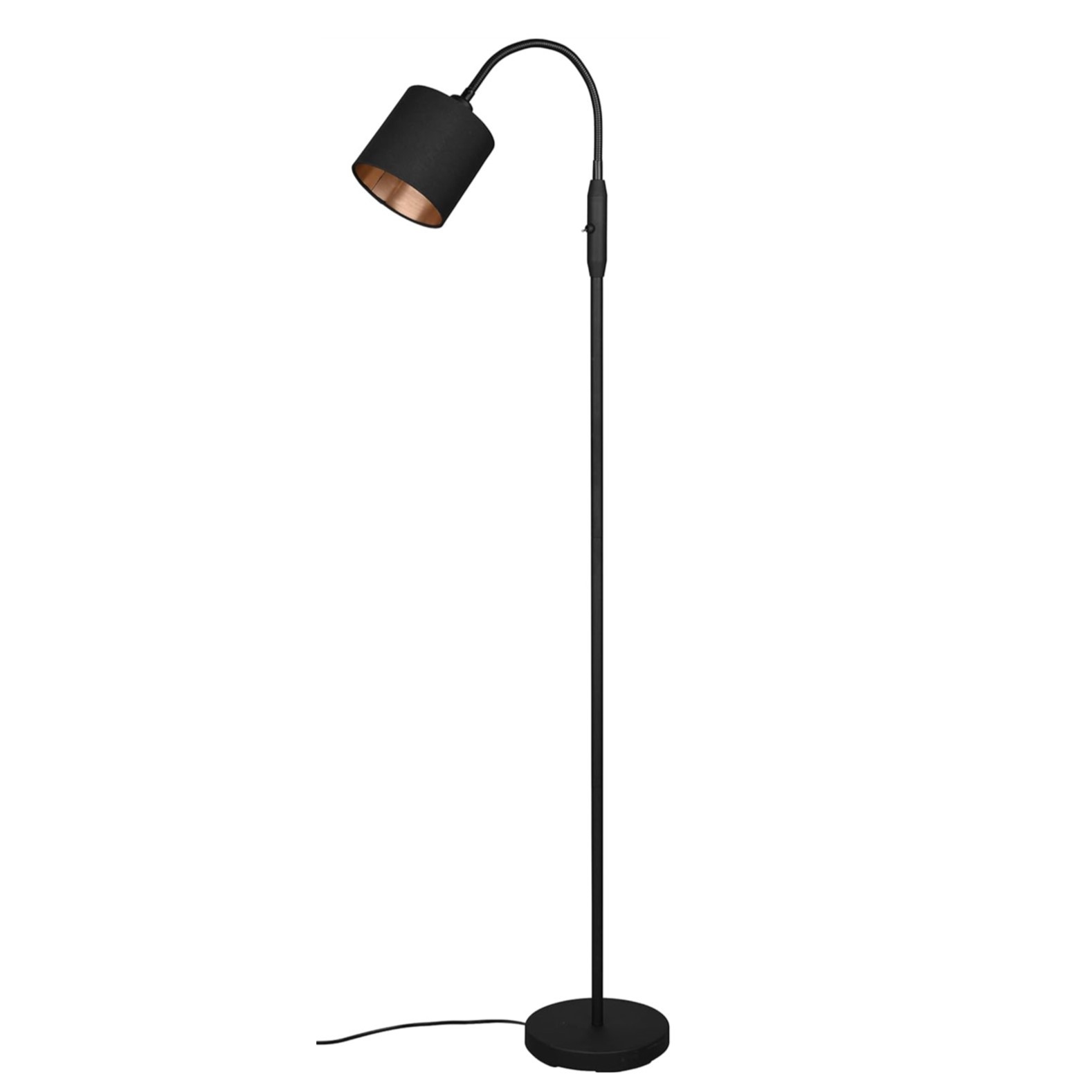 Metal Matte Black Fabric Shade Floor Lamp S67