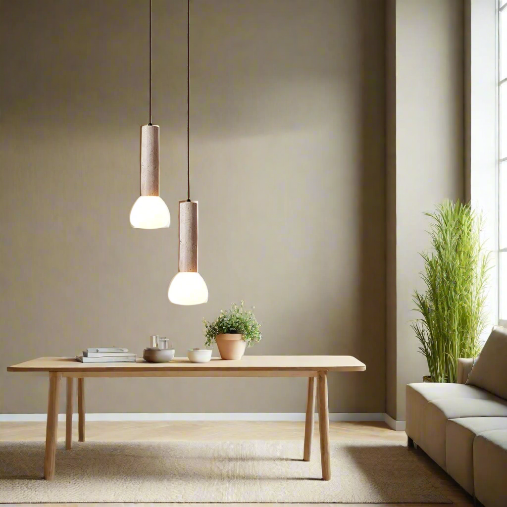 Elegant Travertine Cream Style Pendant Light D920