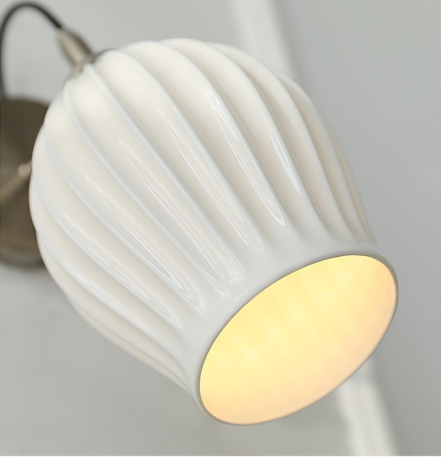 Cream Style Ceramic Ribbed Wall lamp M79
