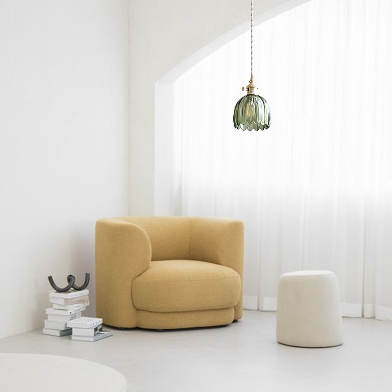 Japanese Retro Glass Flower Pendant Light S28