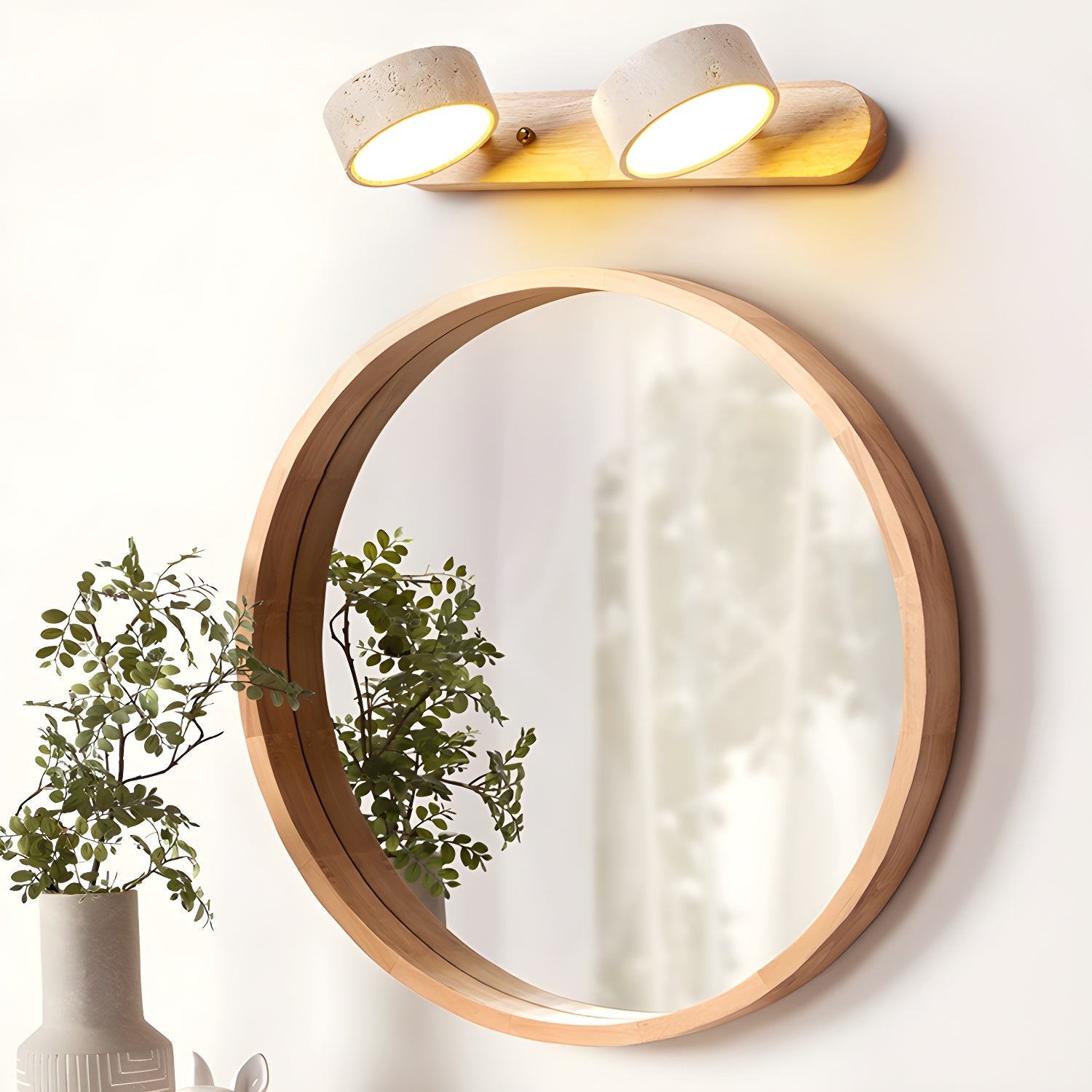 Natural Travertine Dual Wall Lamp G115