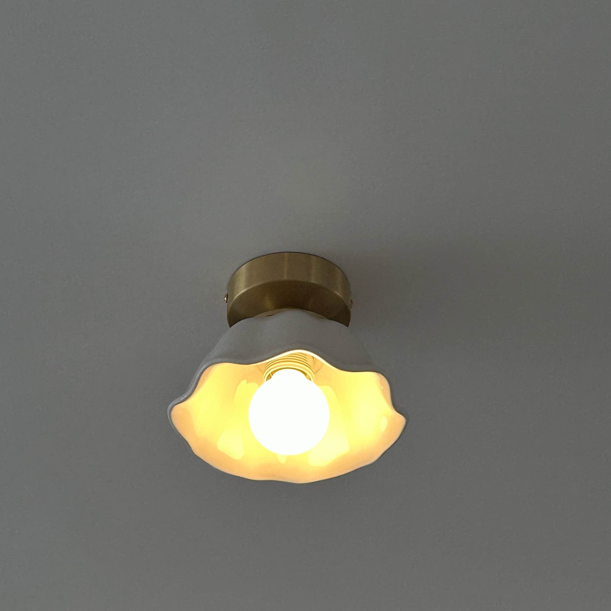 Blossom Glow Mid-Century Ceramic Ceiling Light D952