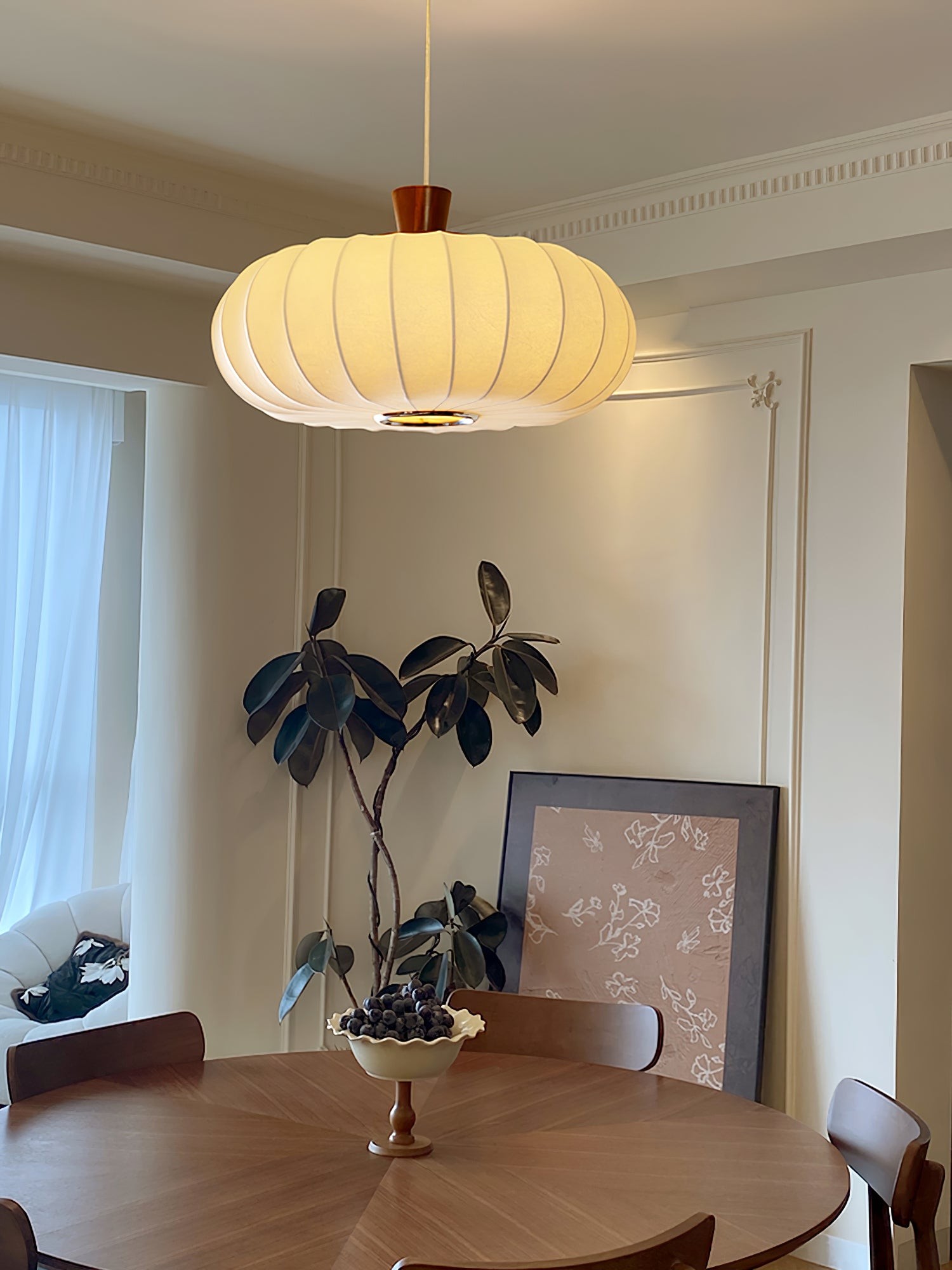 Classic Silk Lantern Pendant Light M514