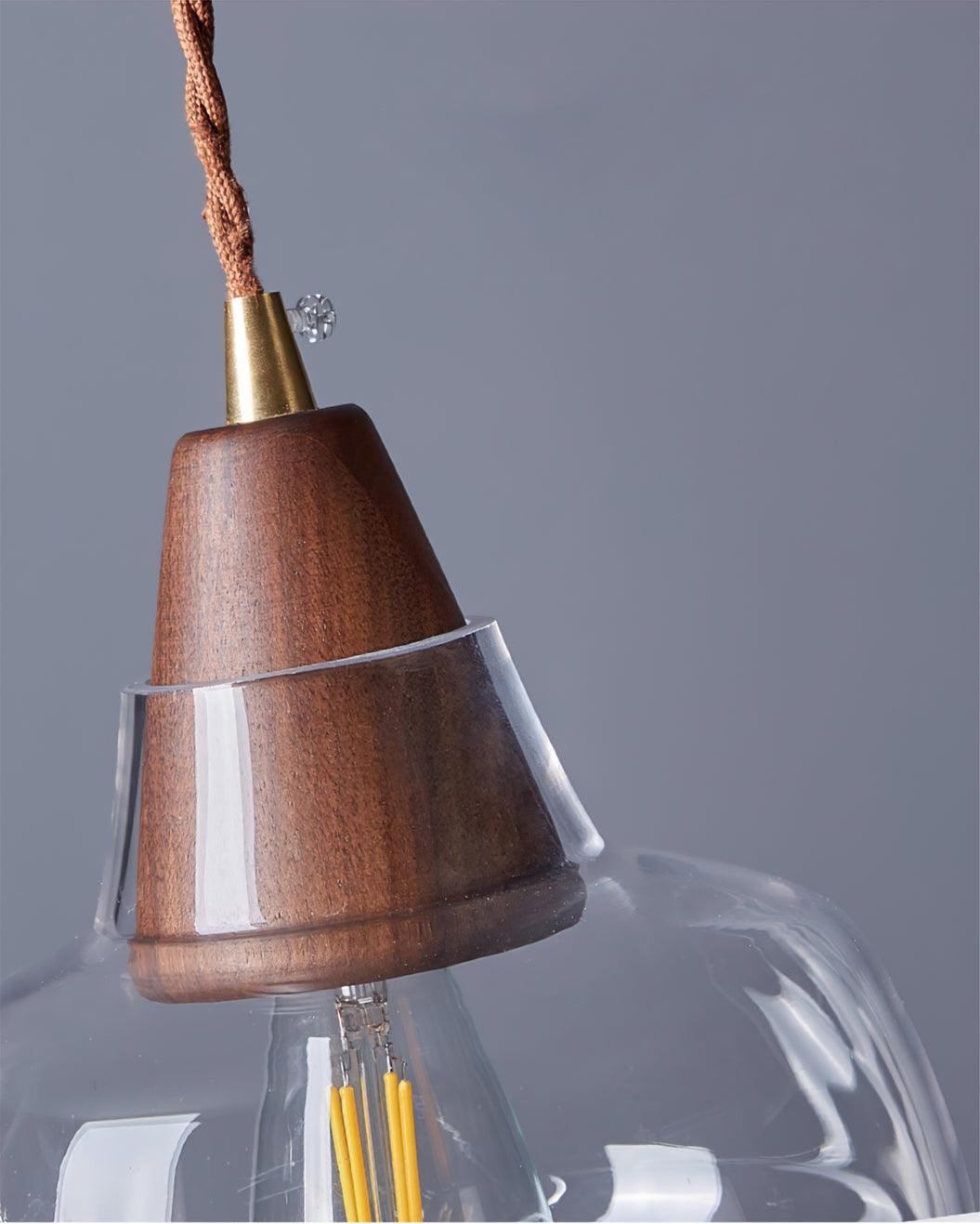 Walnut Glass Pendant Lamp M301