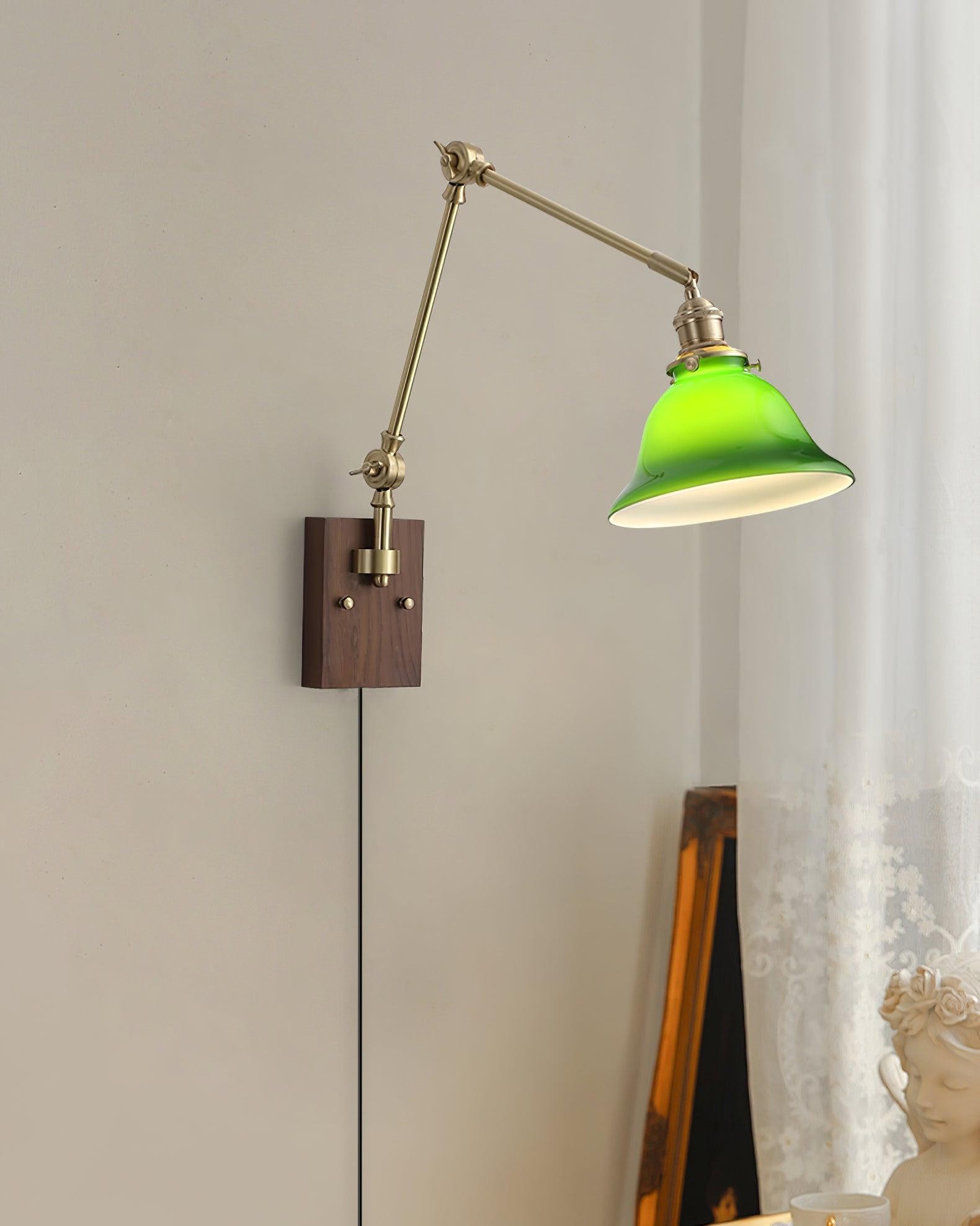 Banker Swing Arm Plug In Wall Light M289