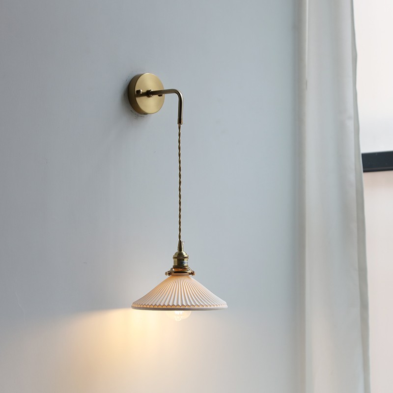 Modern Pleated Ceramic Wall Light S123