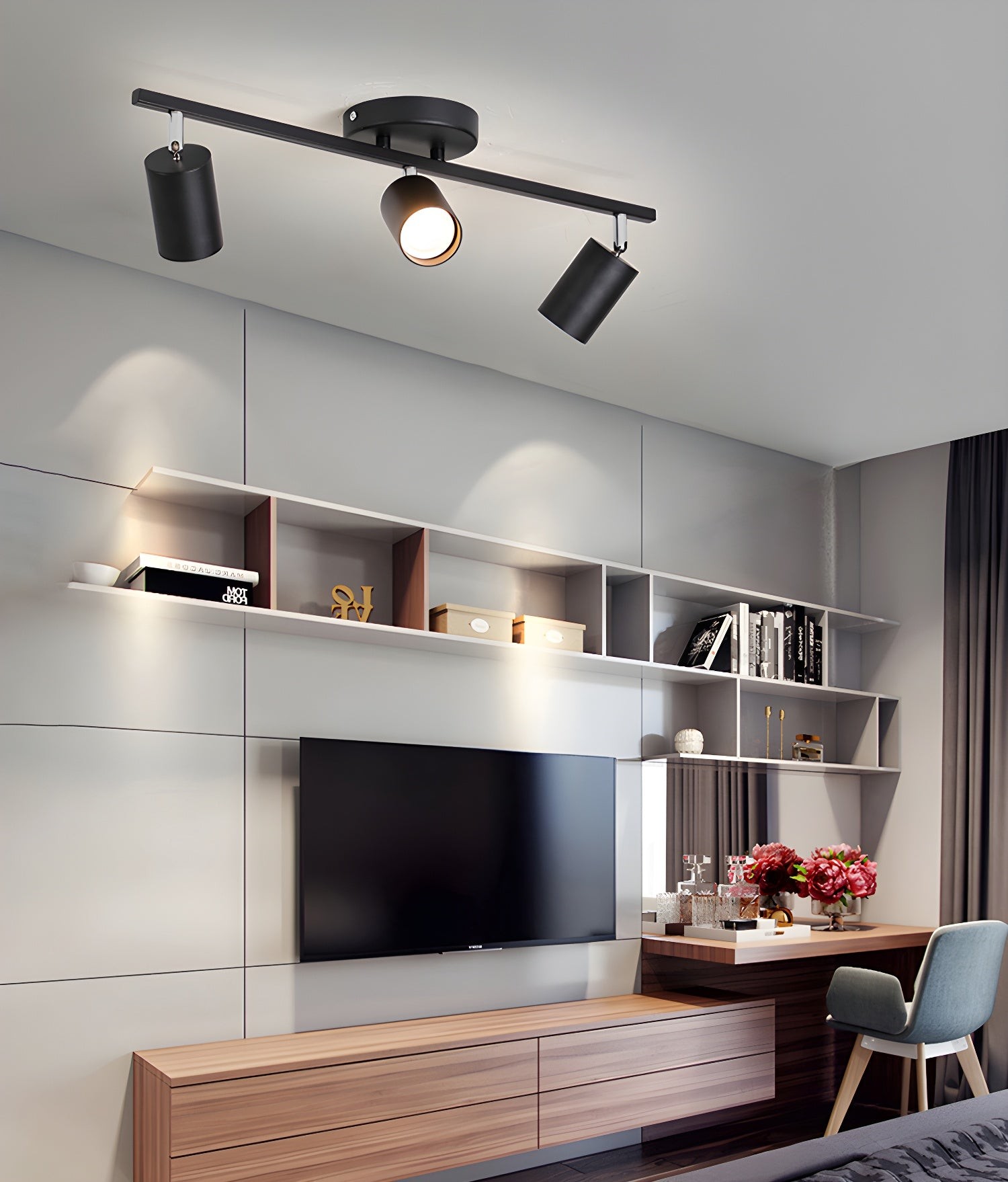 Row Of Multi-Head Metal Ceiling Lights M70