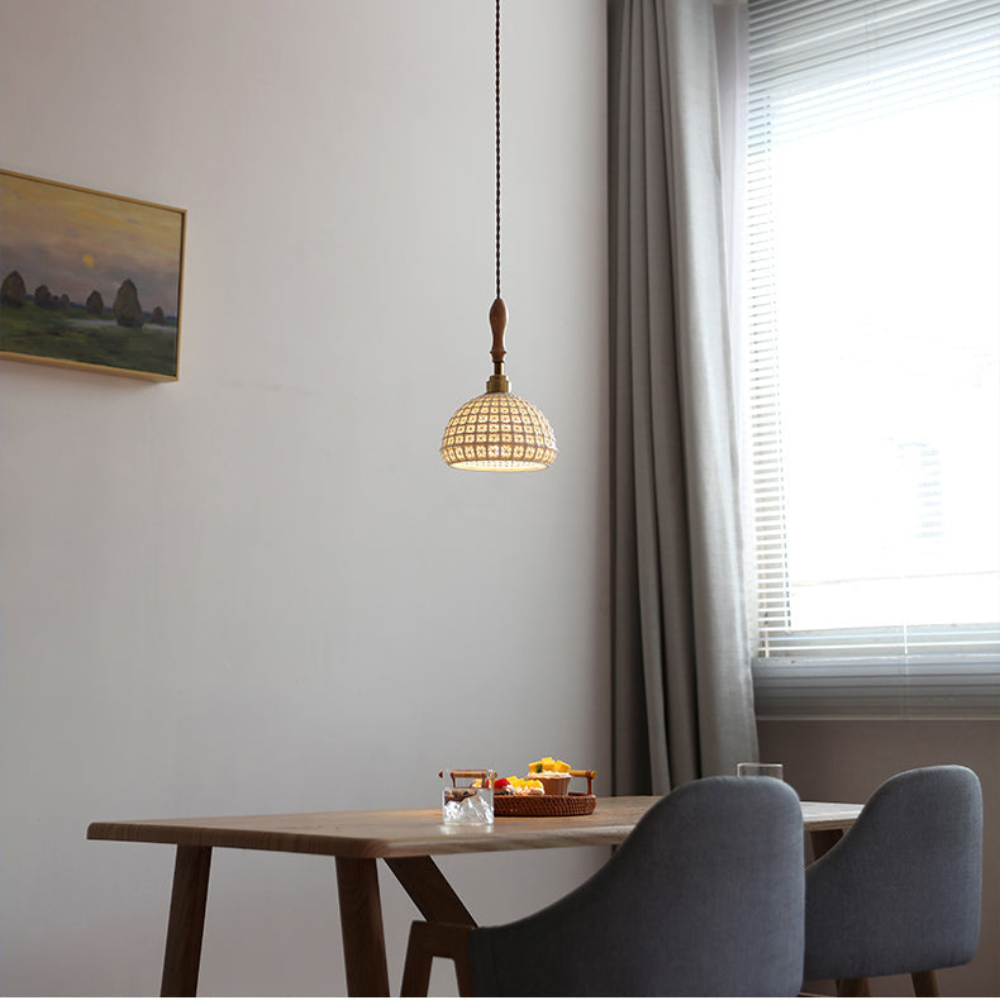 The Ceramic Braid Pendant Lamp D867