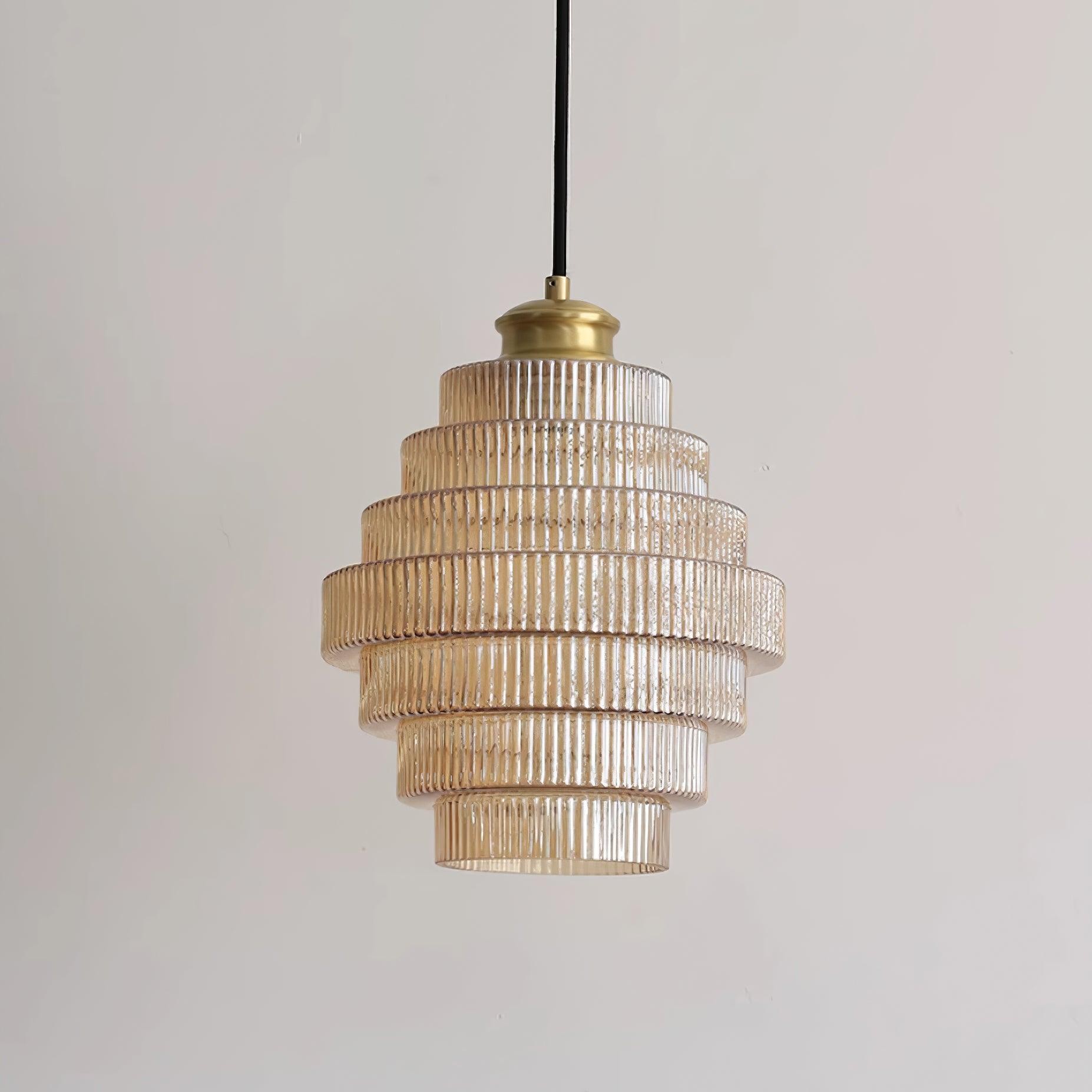 Modern Creative Pleated Design Glass Pendant Lamp M147