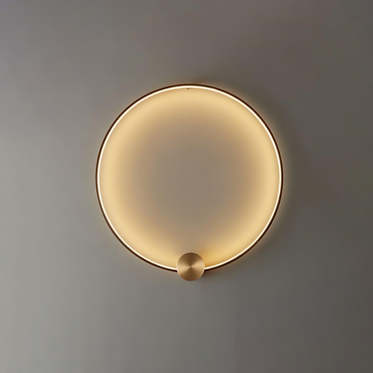 Minimalist Creative Simple Brass Round LED Wall Light M429