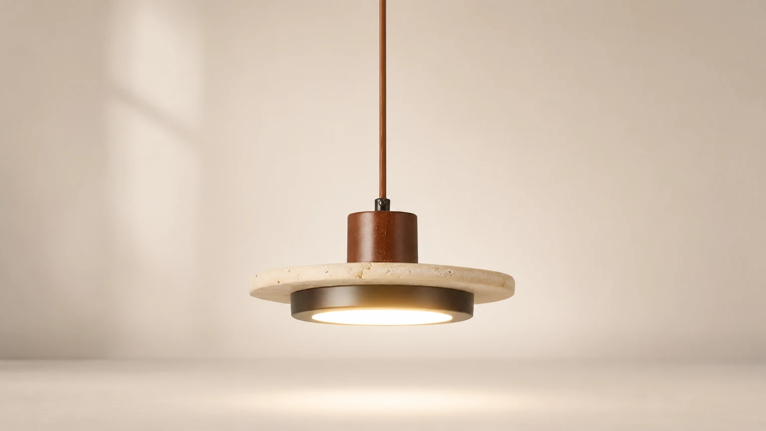 Kreatywna lampa wisząca LED Retro Regular Disc M254 w pomieszczeniu