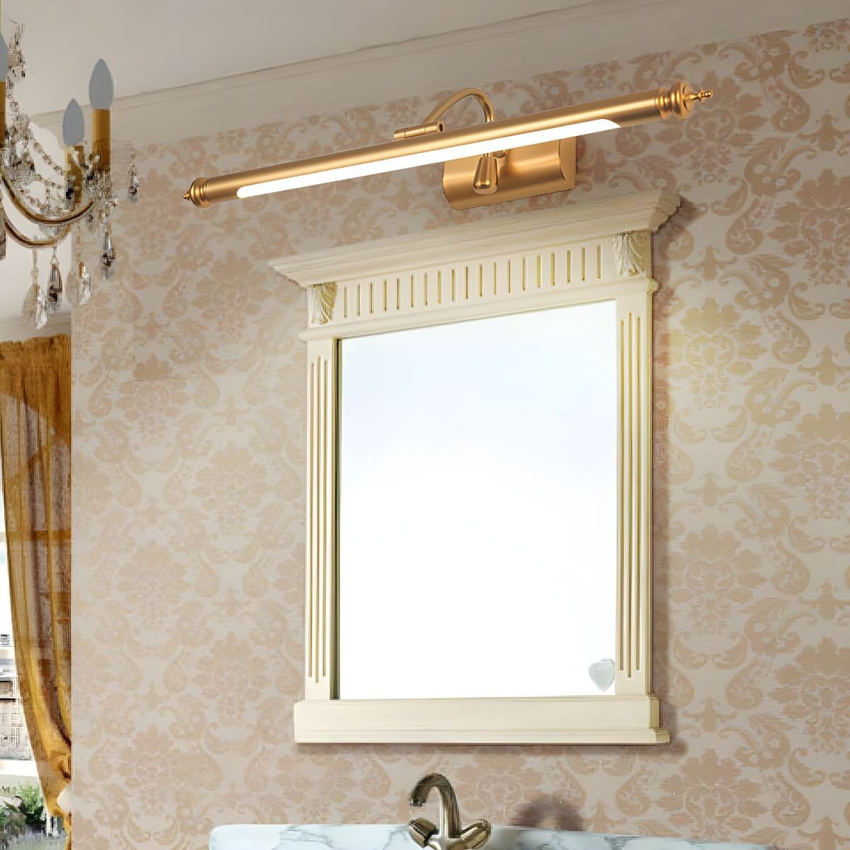 Mirror Front LED Brass Wall Lamp M71