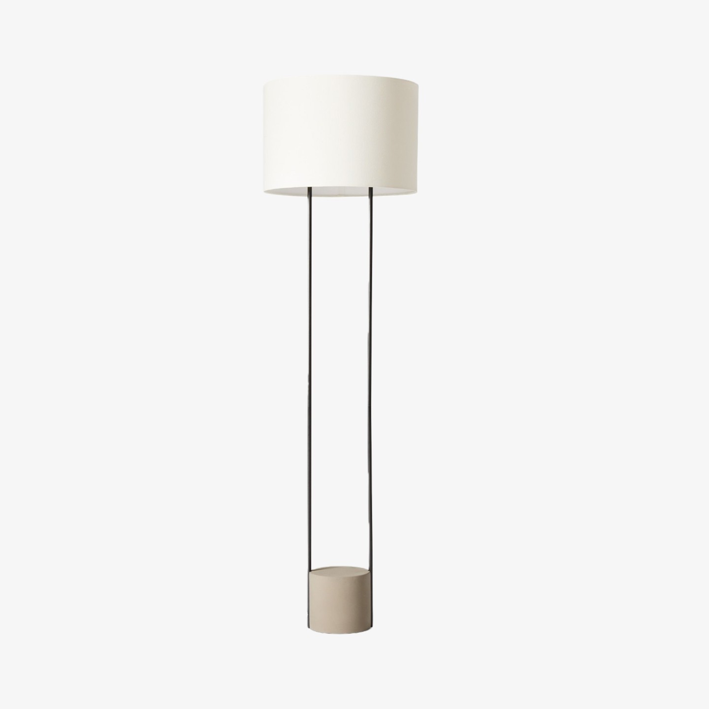 Luma Minimalist Industrial Table Lamp and Floor Lamp - Metal Frame with Soft Fabric Shade T630