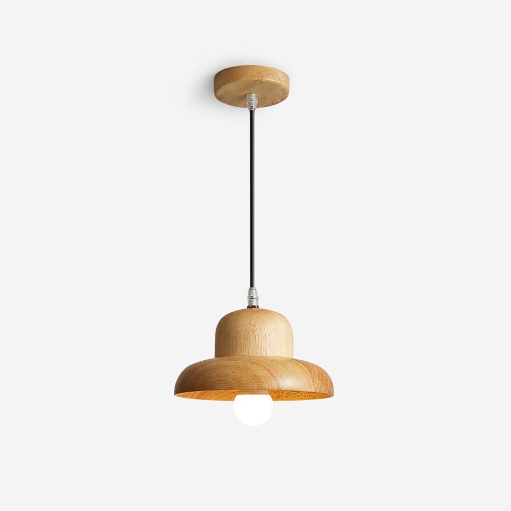 Wood Hat Pendant Lamp M296