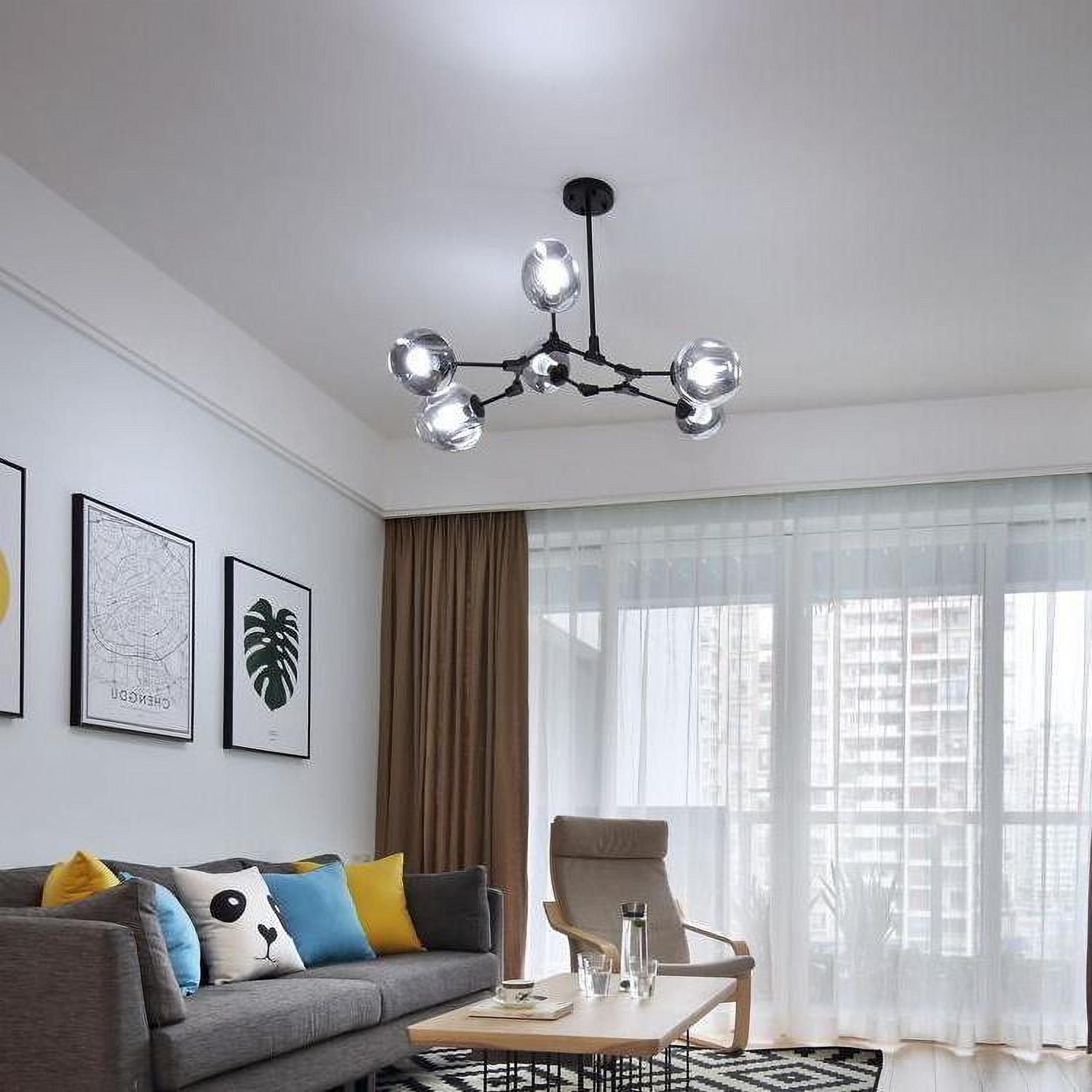 Asymmetrical Articulated Globe Branching Bubble Chandelier