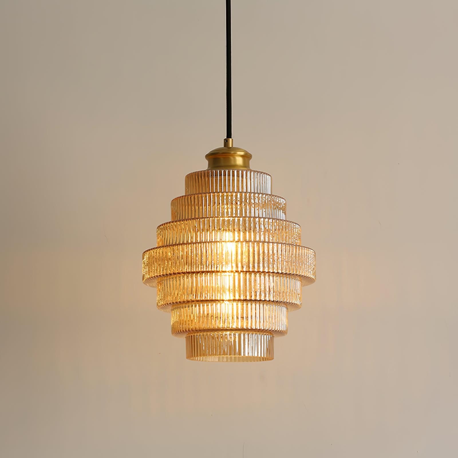 Modern Creative Pleated Design Glass Pendant Lamp M147