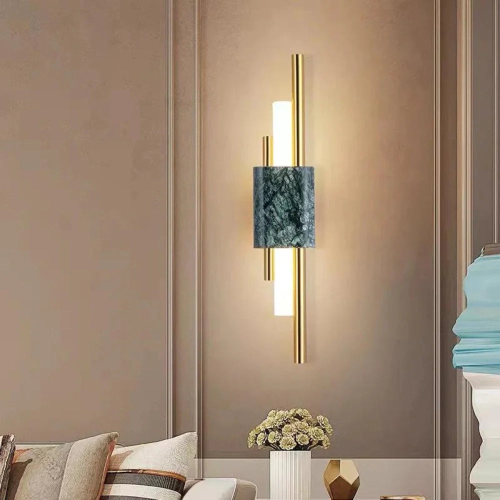 Refined Radiance Marble Accents Wall Light D787