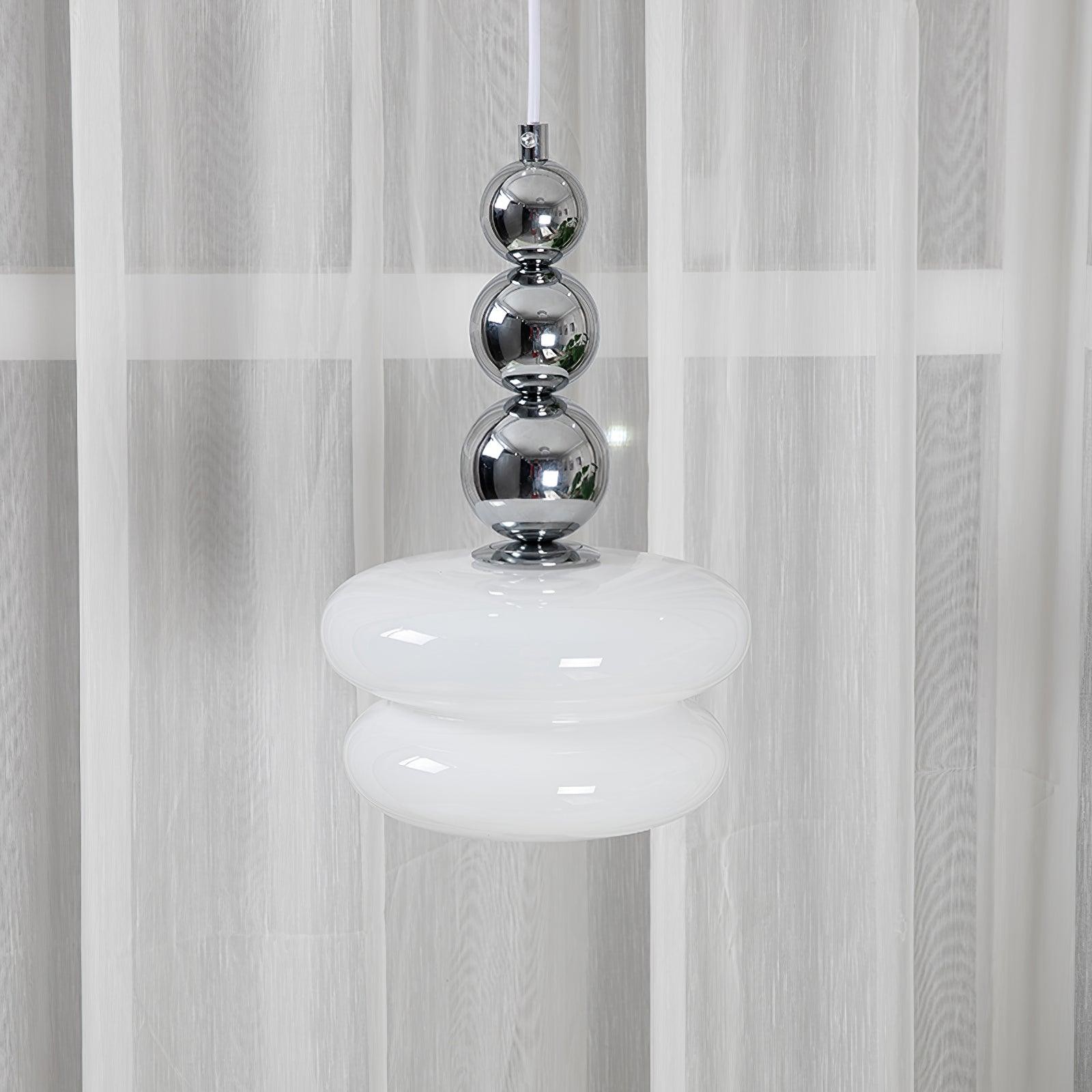 Contemporary Nordic Glass Ball Hoist Pendant Light For Living Room M539