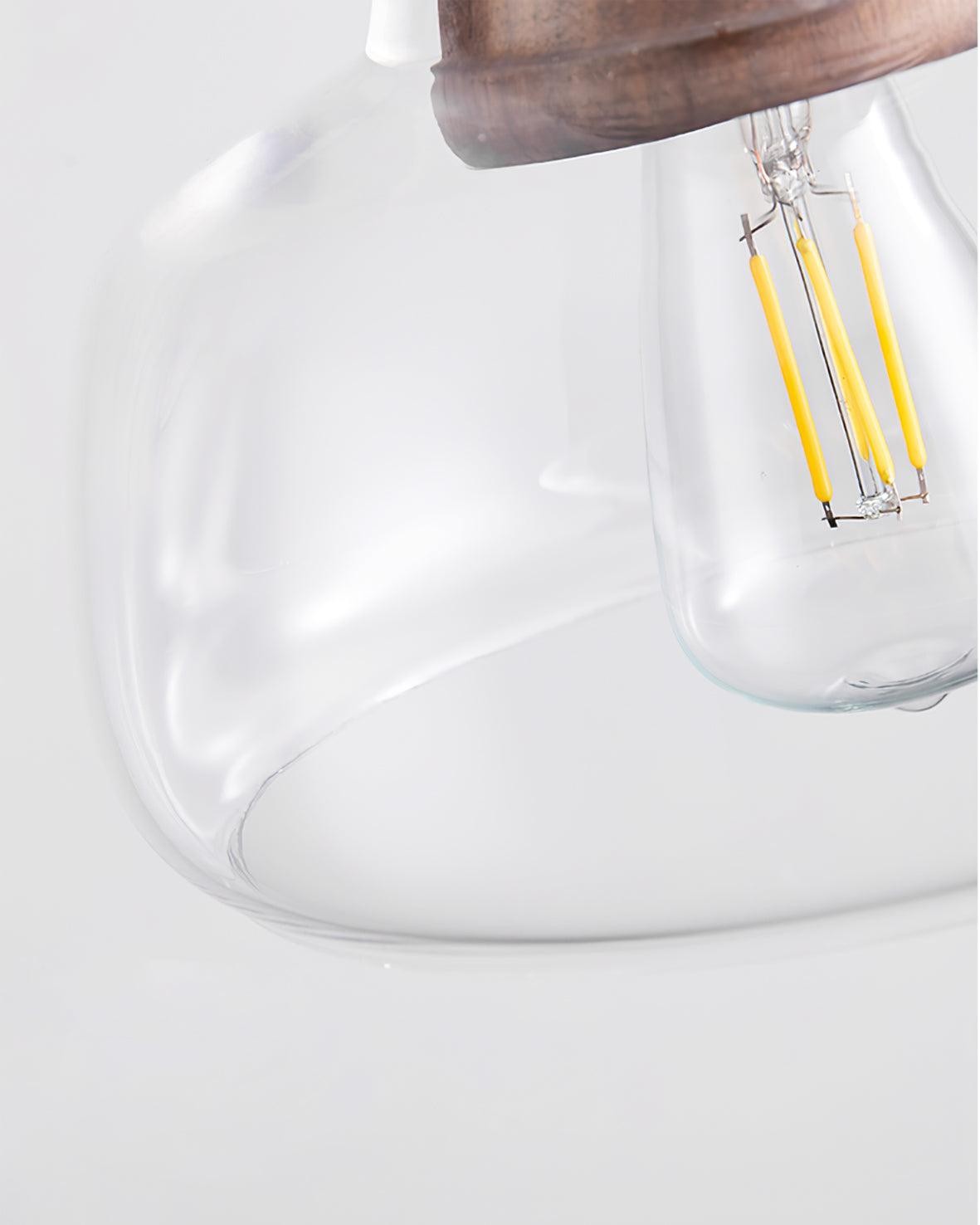 Walnut Glass Pendant Lamp M301
