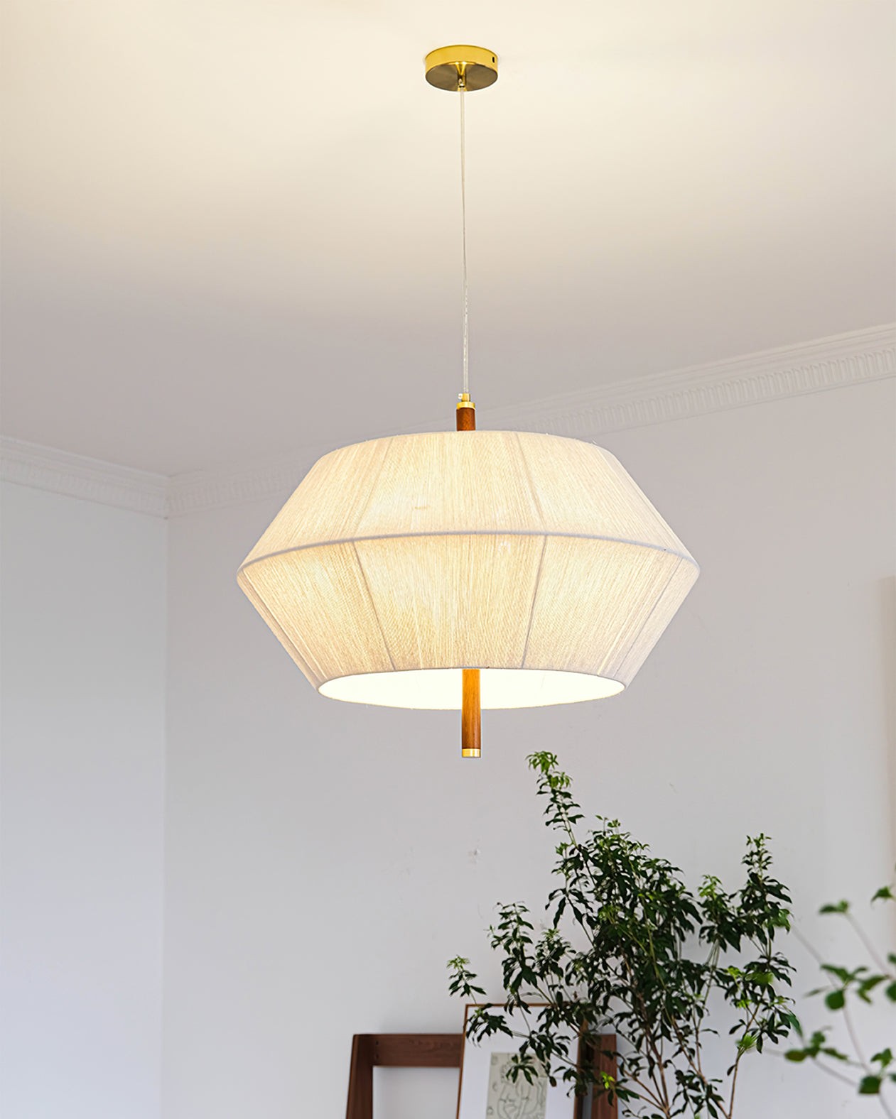 Japanese Wabi-Sabi Style Woven Fabric Pendant Lamp M109