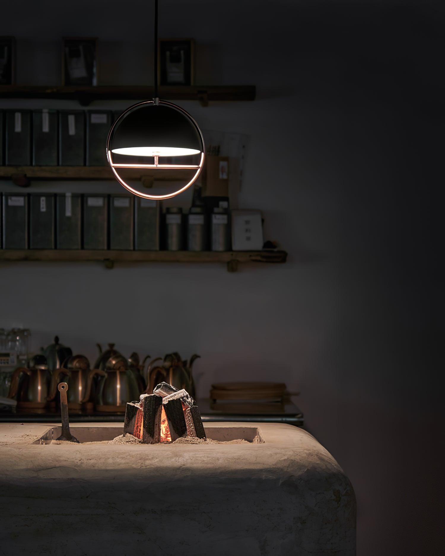 Nordic Hemispherical Ring Metal Pendant Lamp M551
