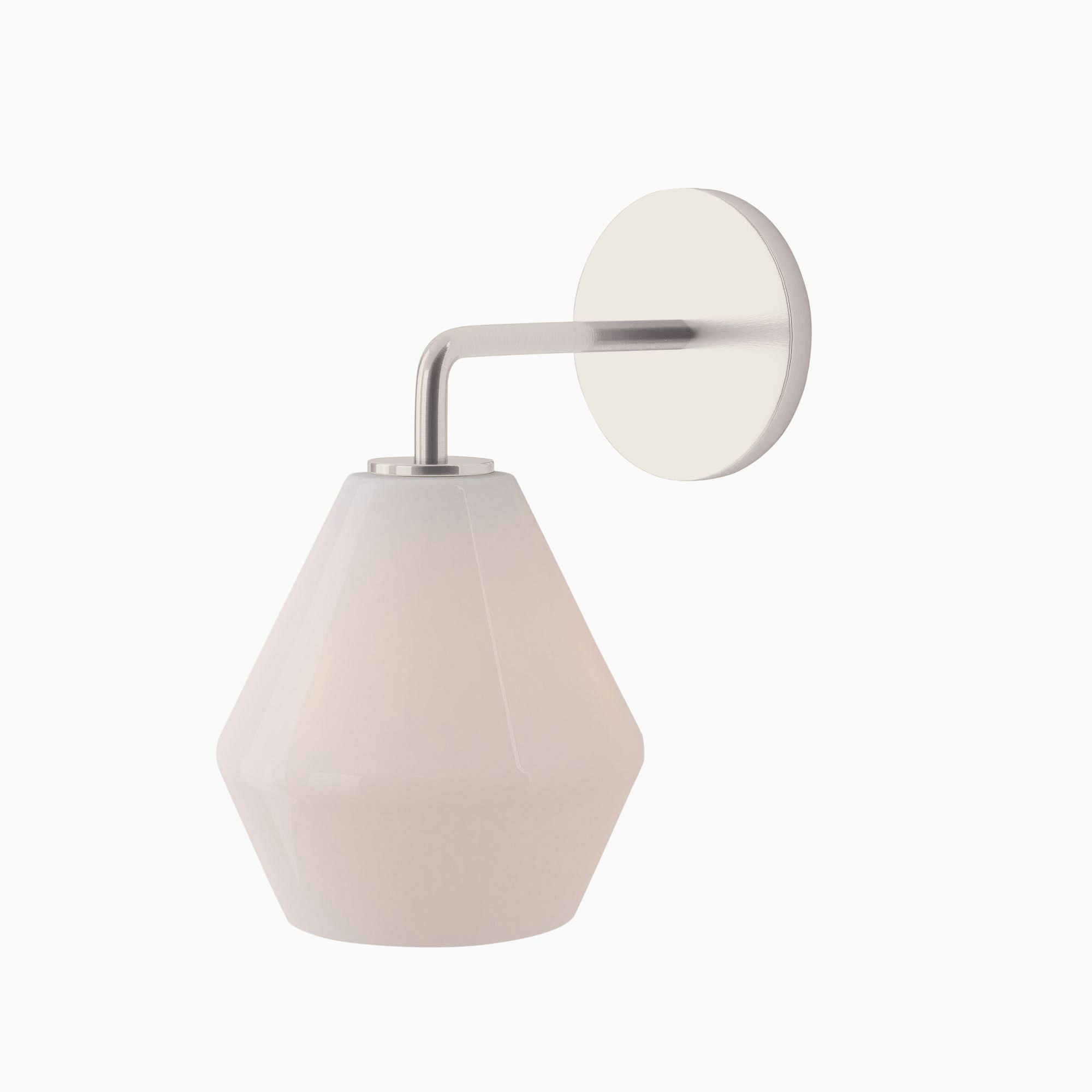 Merin Sculptural Milk Glass Geometric Wall Lamp T241