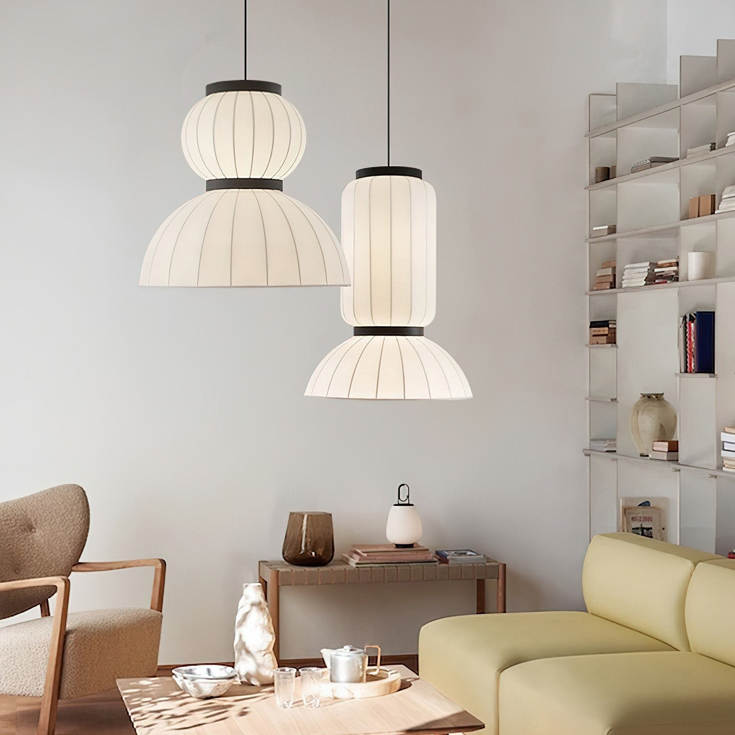 Mulberry Silk Lantern Pendant Light M536