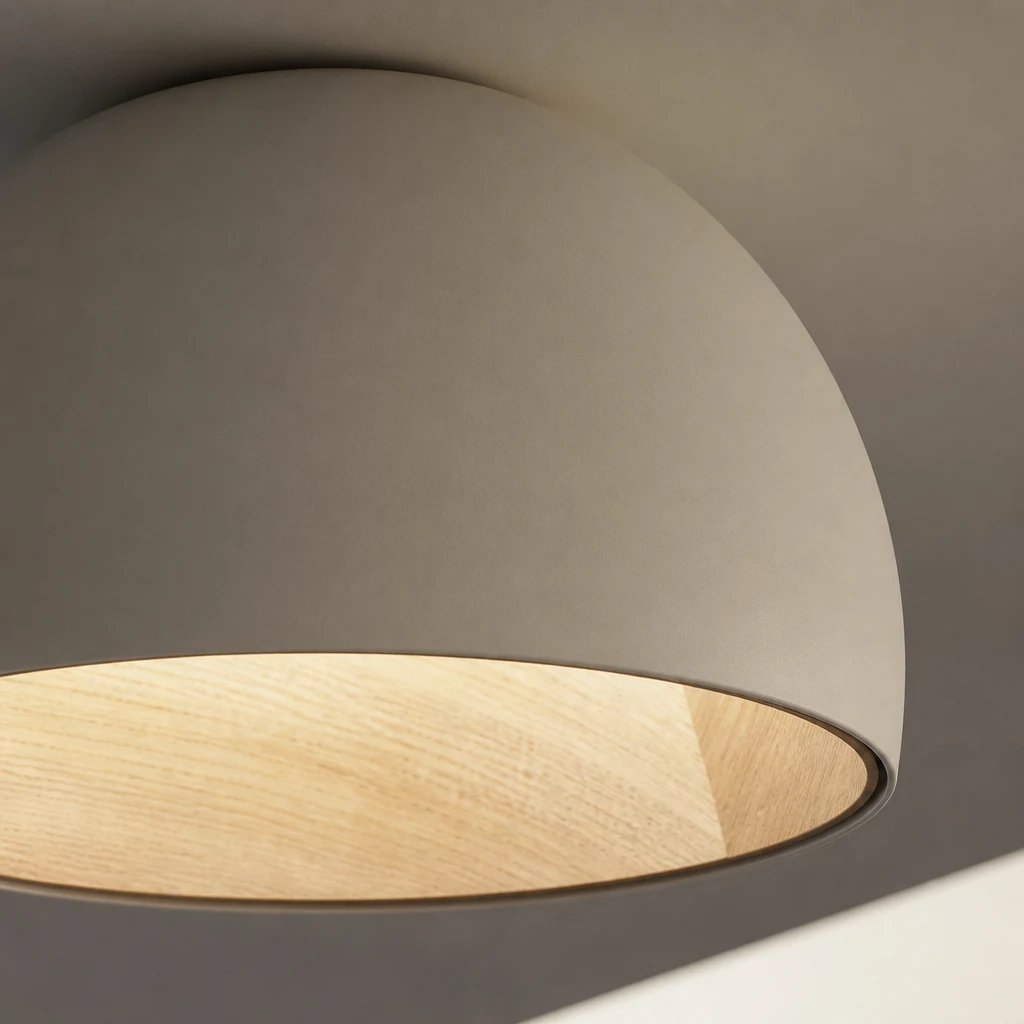 Zbliżenie lampy sufitowej LED Eggshell Simple Modern Nordic z wykończeniem M385
