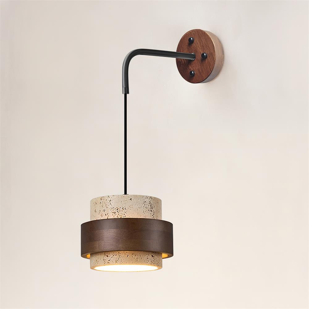 Cole Travertine Wall Lamp D70