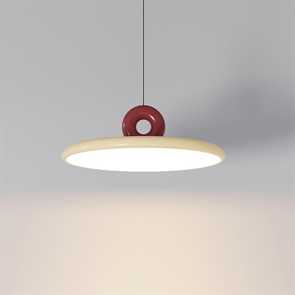 Cream Style Vertical Flying Saucer Pendant Lamp M269
