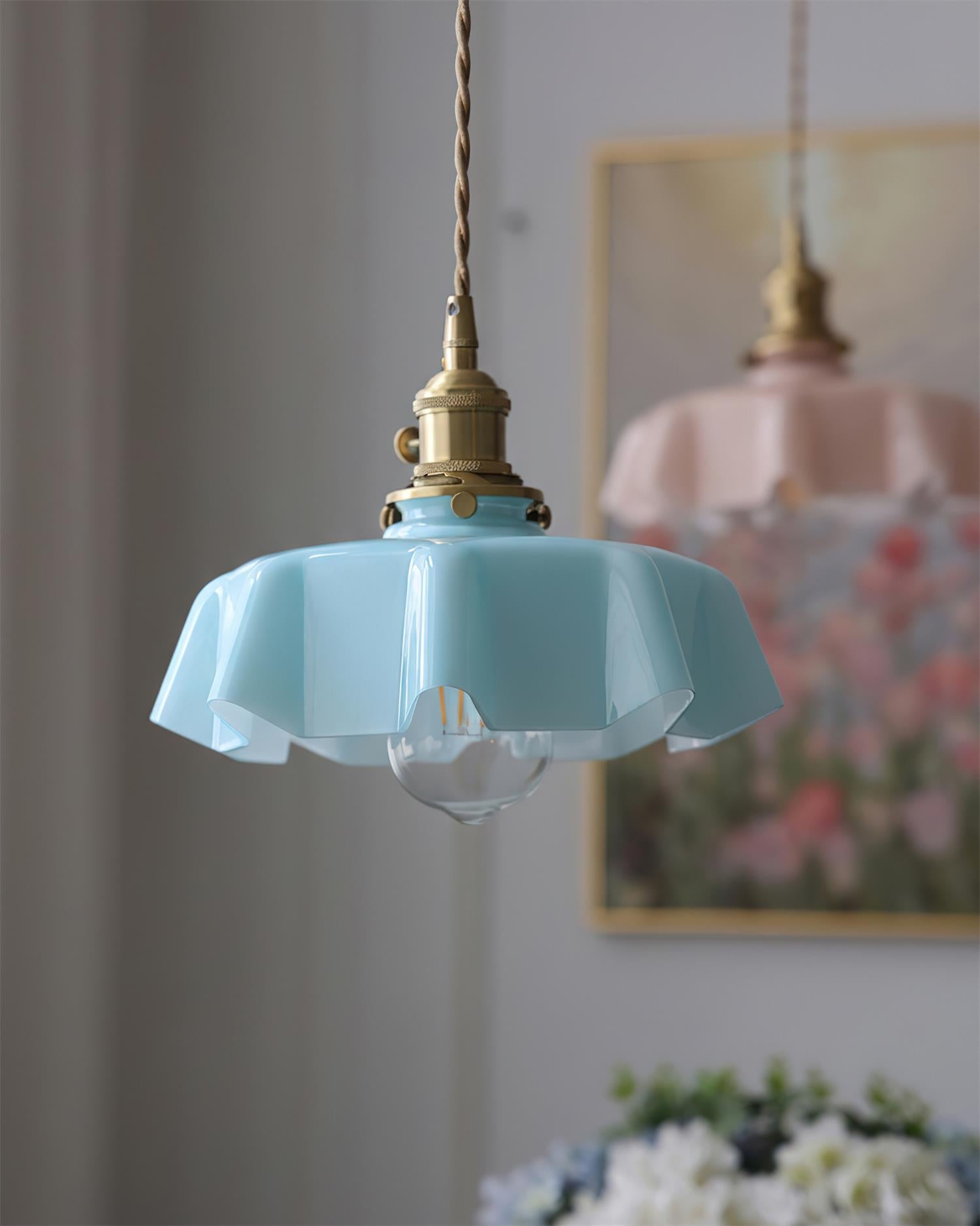 Skirted Ripple Pendant Lamp D245