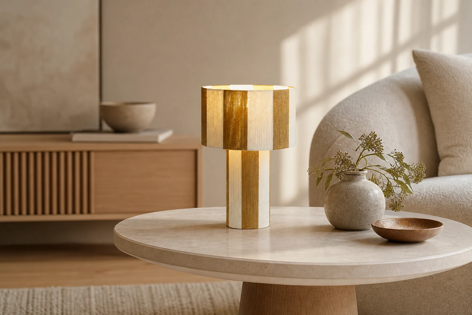 Lampa stołowa Strivelle D406 stylizowana na lampę akcentującą stołową