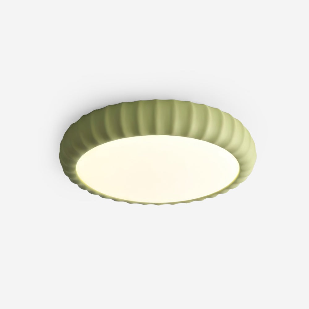 Simple Cream Style Wave Round Ceiling Light M247