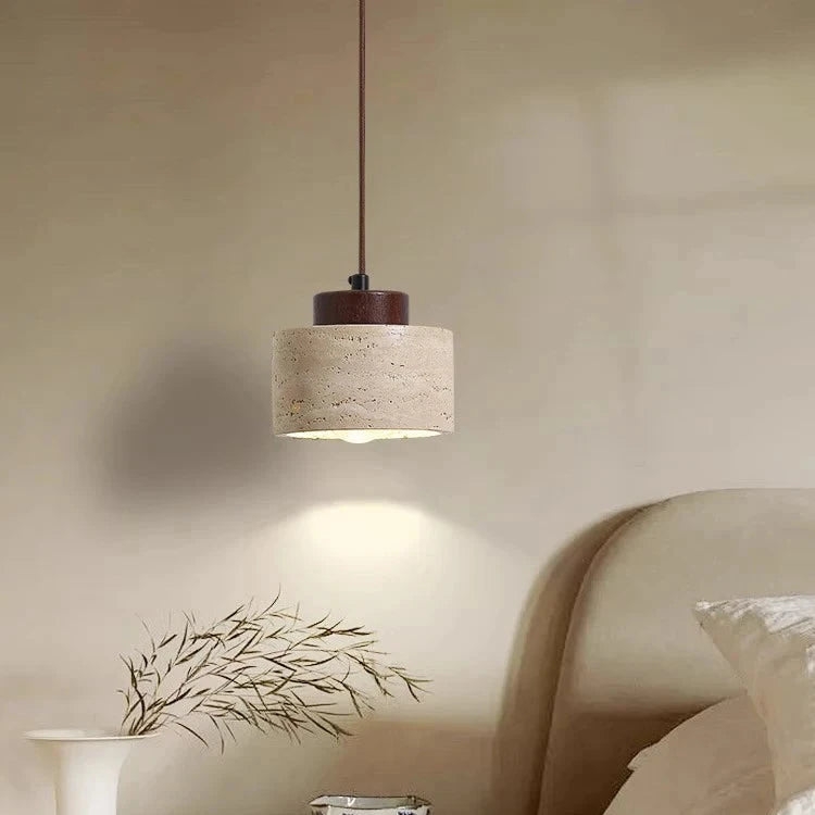 Nordic Travertine Clear Minimalist Pendant Light D914
