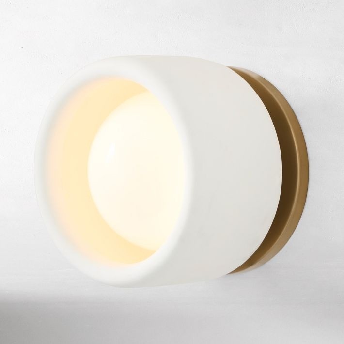 Cerova Anders Ivory Porcelain Wall Sconce – Organic Design for Living Room & Bedroom T015