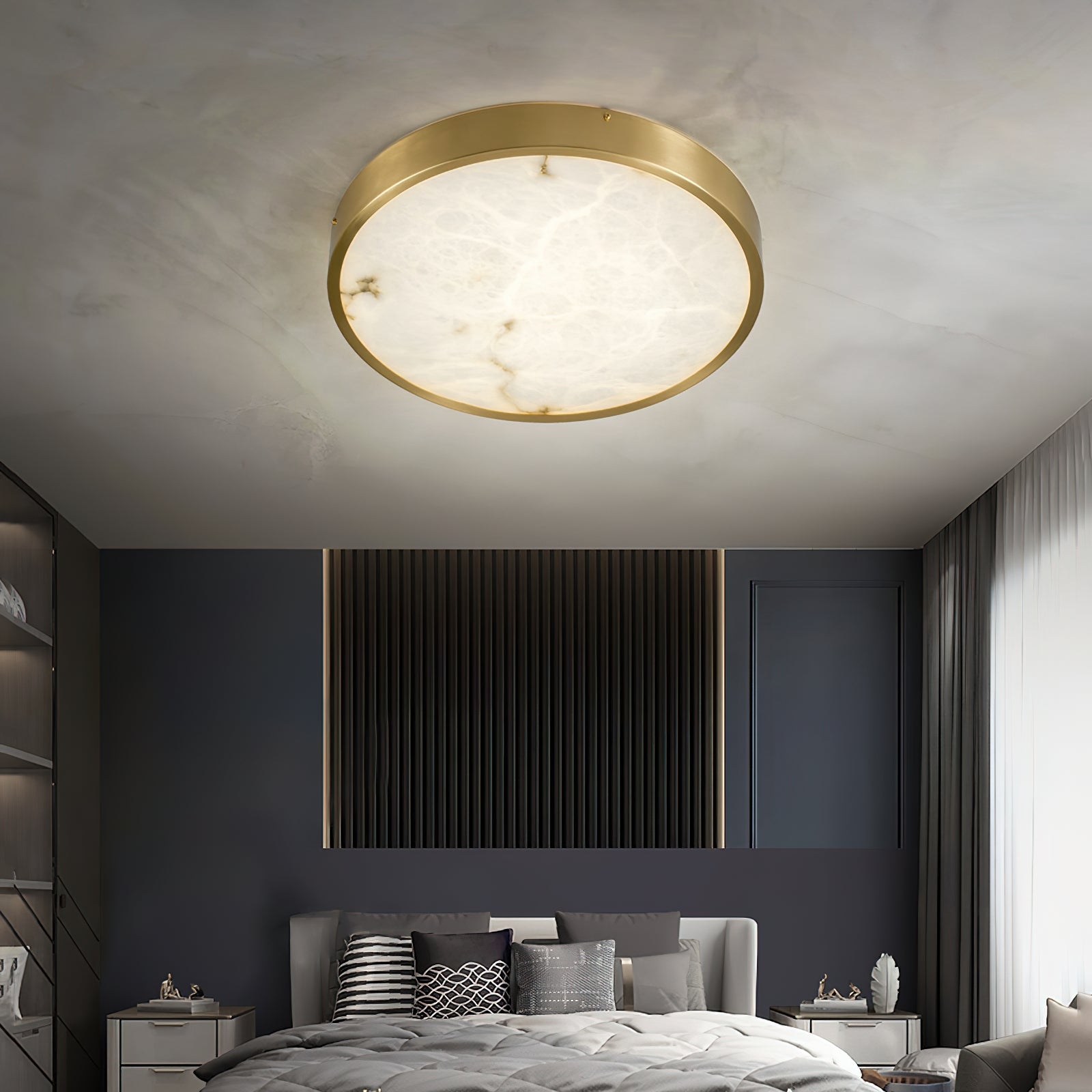 Geometric Alabaster Recessed Ceiling Light D431