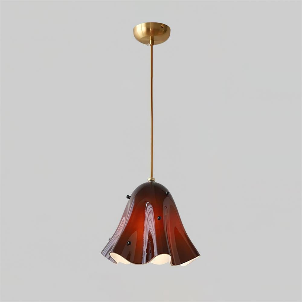 Bellina Artistic Glass Pendant Light - Modern Bloom Inspired Hanging Ceiling Lamp T279